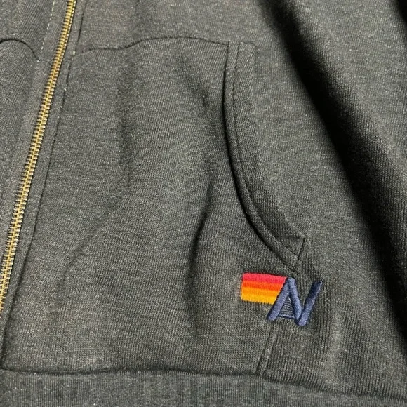 2pc🔥Aviator Nation Set 5 Stripe Hoodie & Gray Wide Leg Sweatpants Set Medium USA - Picture 9 of 10